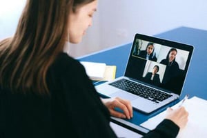 A video conference.